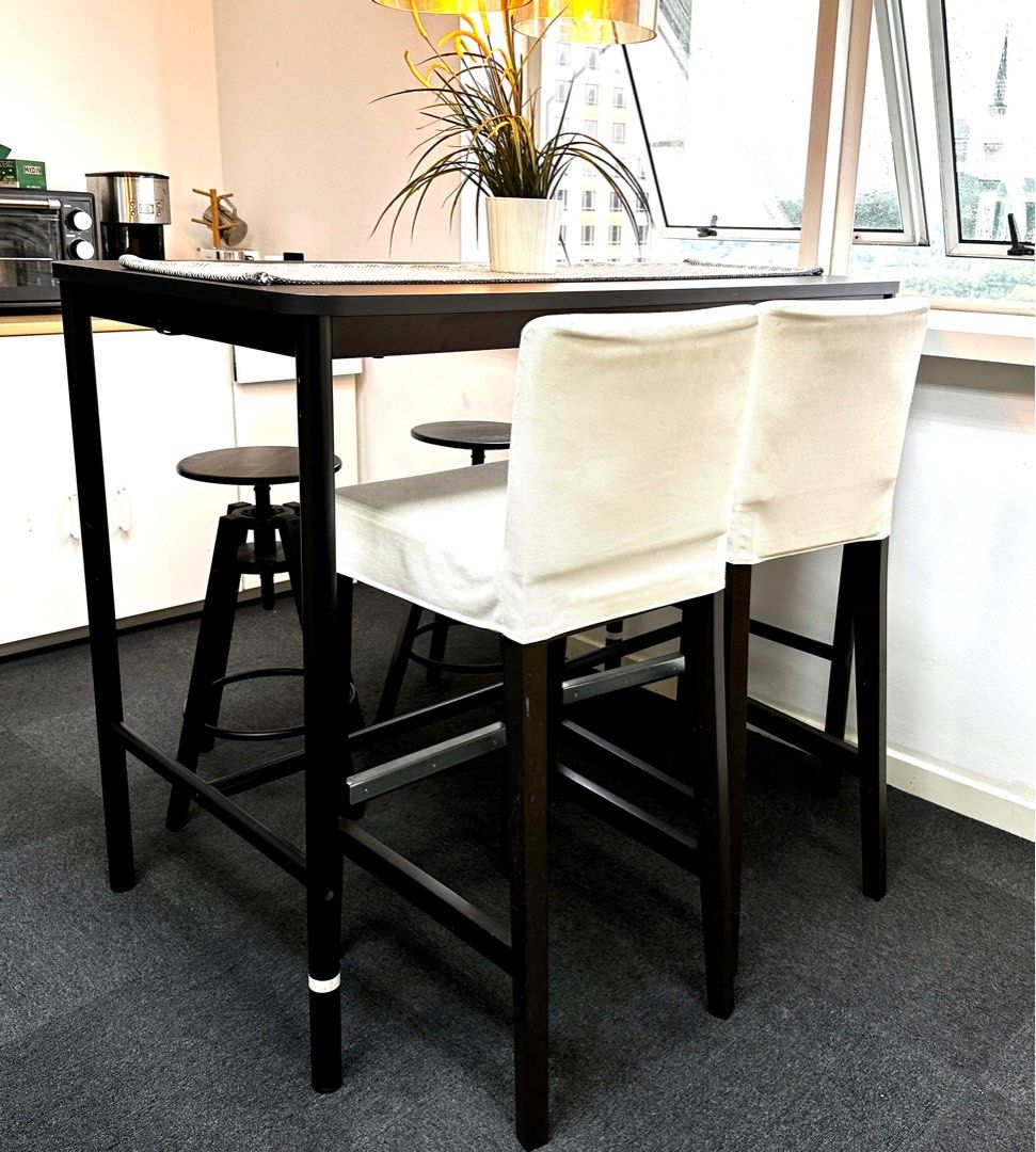 IKEA Bar table & stool, Furniture & Home Living, Furniture, Tables