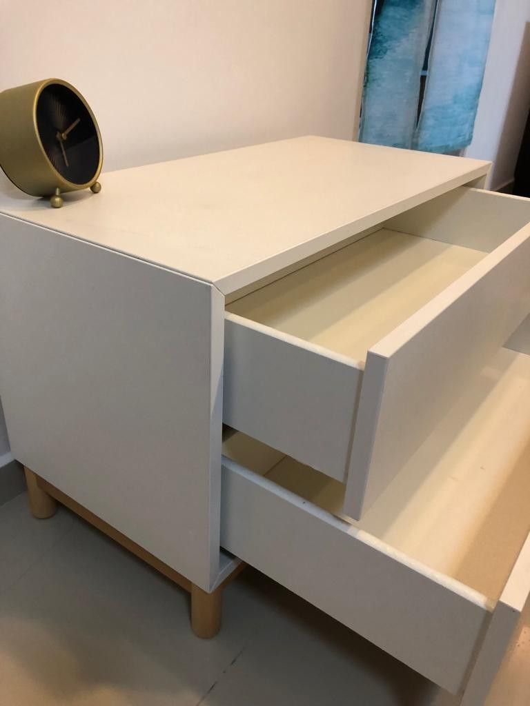 IKEA drawers cabinet with push openers and wooden legs., Furniture & Home  Living, Furniture, Shelves, Cabinets & Racks on Carousell