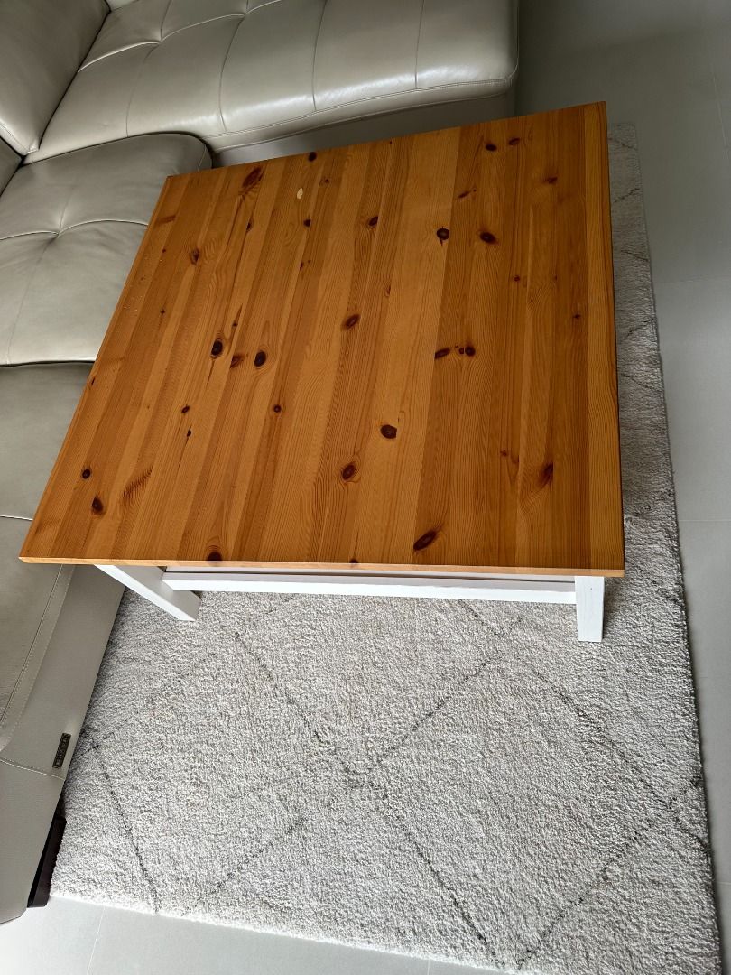 HEMNES Coffee table, light brown, 90x90 cm - IKEA