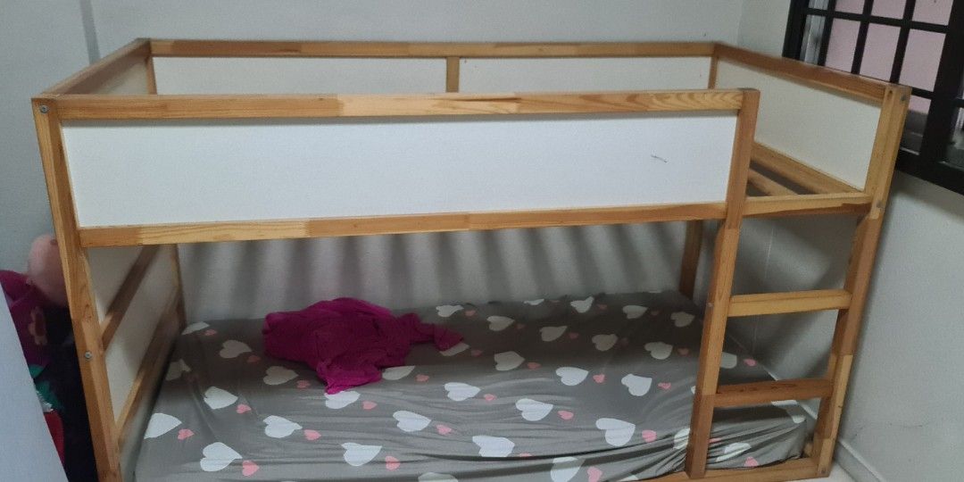 Ikea kura Bunk Bed, Furniture & Home Living, Bedding & Towels on Carousell