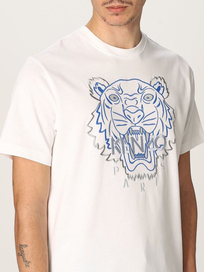 Blue and white kenzo shirt top