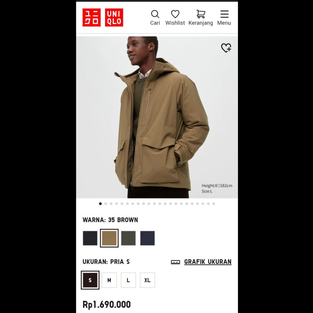 Jaket online dingin uniqlo