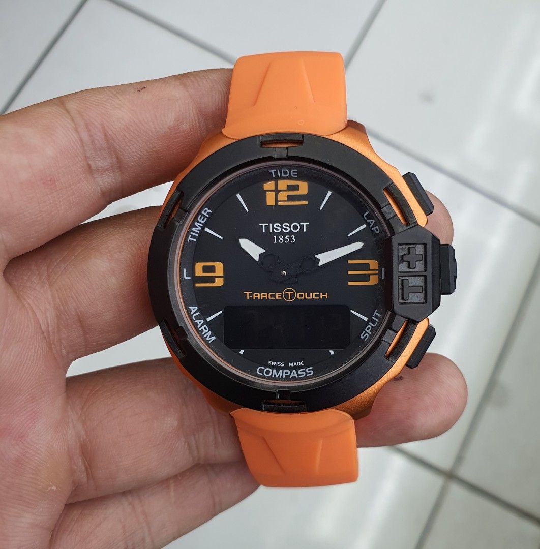Orange Tissot Race Touch Tissot T-Race Touch Digital 46mm Mens