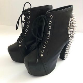 Jeffery Campbell Lita Spike  7 heeled platform booties
