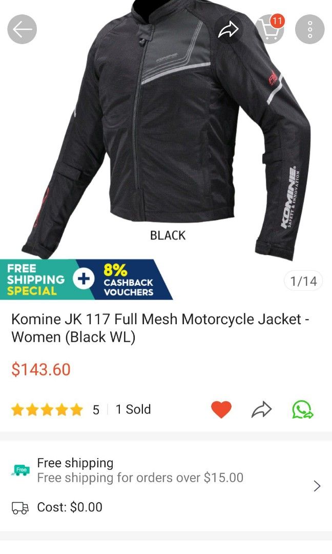 Komine Riding Jacket, Motorcycles, Motorcycle Apparel on Carousell