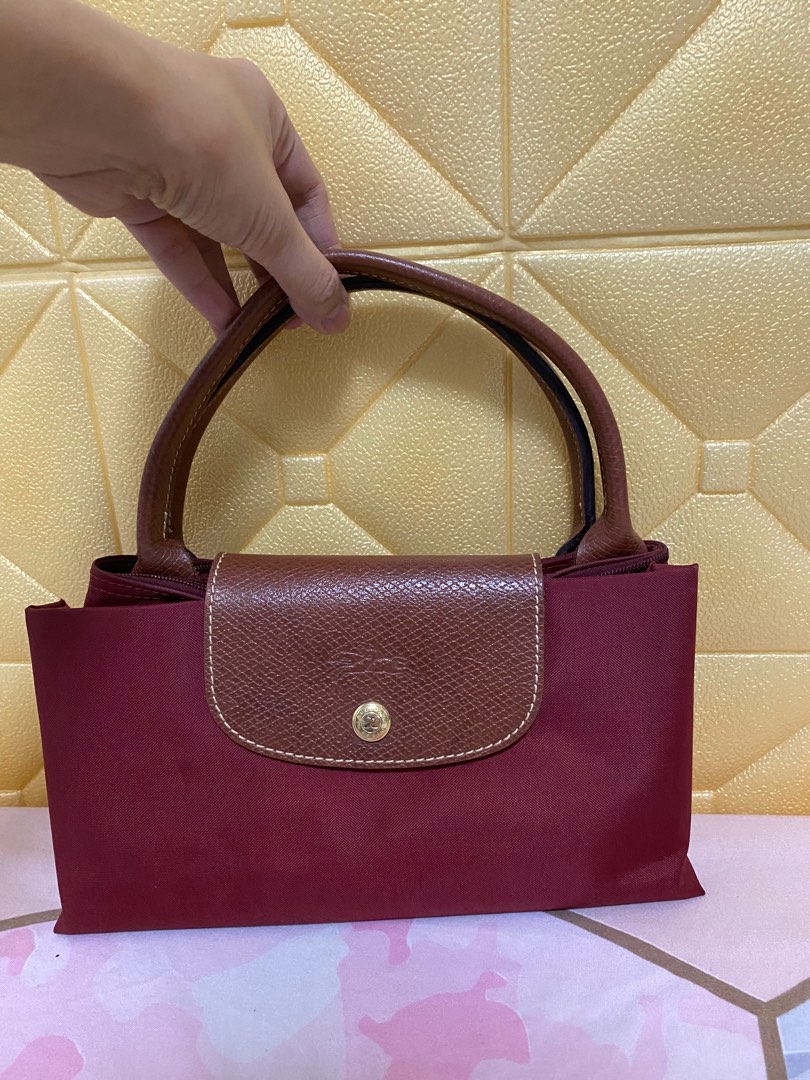Maroon longchamp bag online