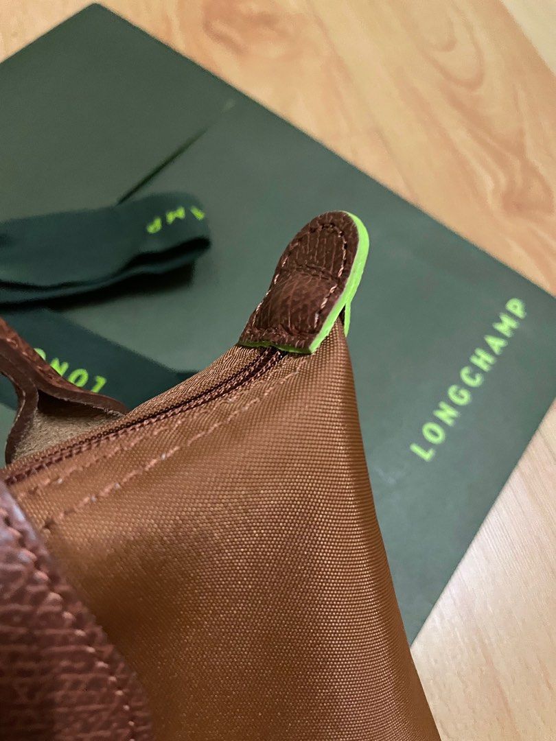 New Longchamp Le Pliage Green Pouch (Cognac/Brown), Women's Fashion, Bags &  Wallets, Purses & Pouches on Carousell