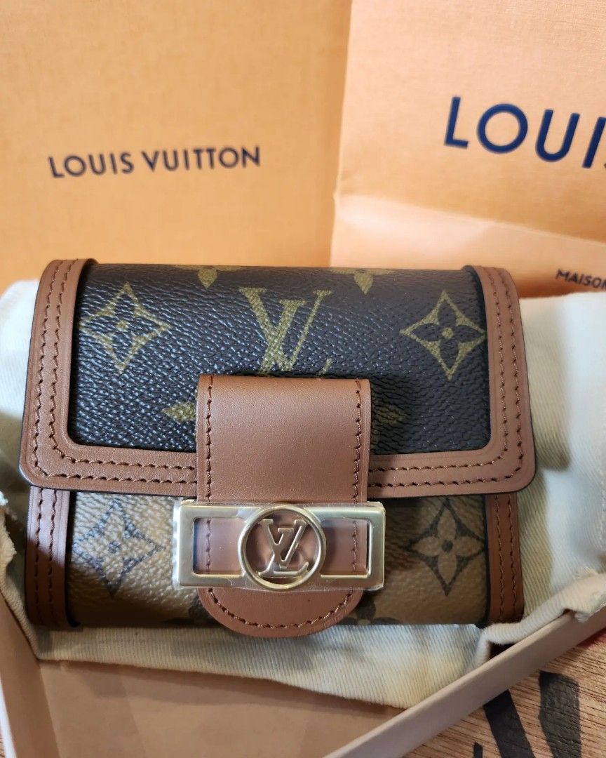 Louis Vuitton M68725 Wallet Portefeuille Dauphine Compact Monogram Used