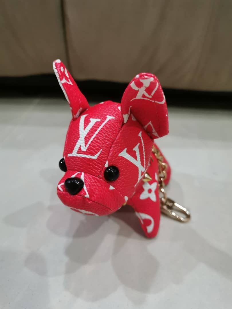 Louis Vuitton Dog Bag Charm and Key Holder Monogram Brown in Calf Leather  with Silvertone  US