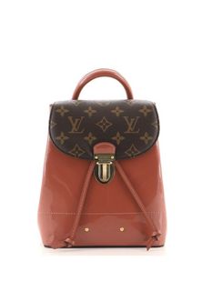 LOUIS VUITTON Patent Monogram Hot Springs Backpack Vieux Rose