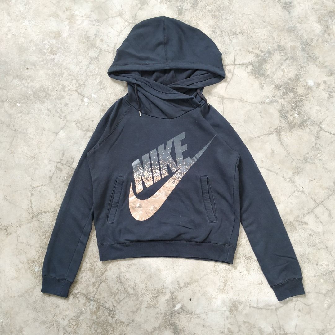 Black and rose shop gold nike sweatshirt