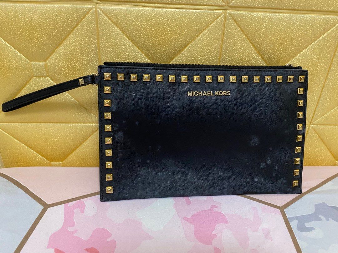 Michael kors studded clutch sales