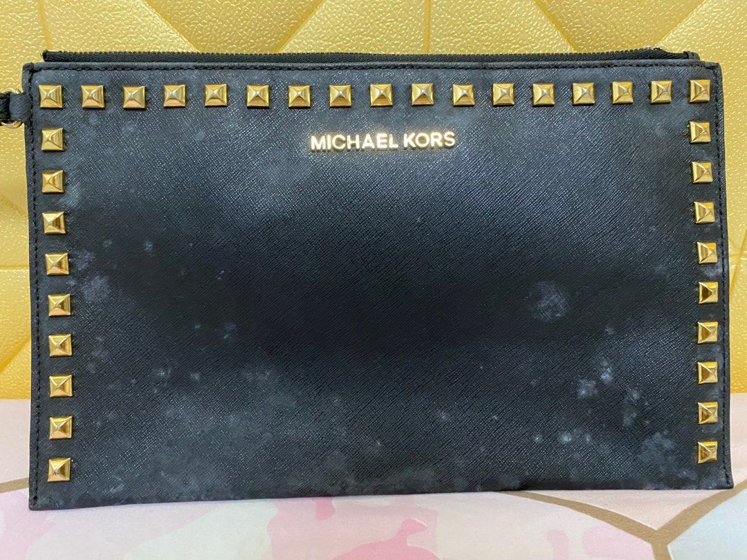 Michael Kors Studded Clutch Bag Women s Fashion Bags Wallets Clutches on Carousell