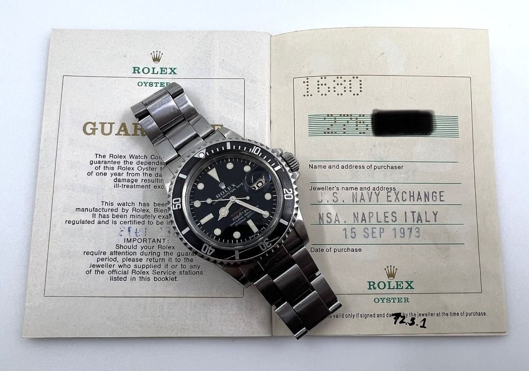 Military Rolex Submariner Red MK 4 Ref 1680 Box and papers