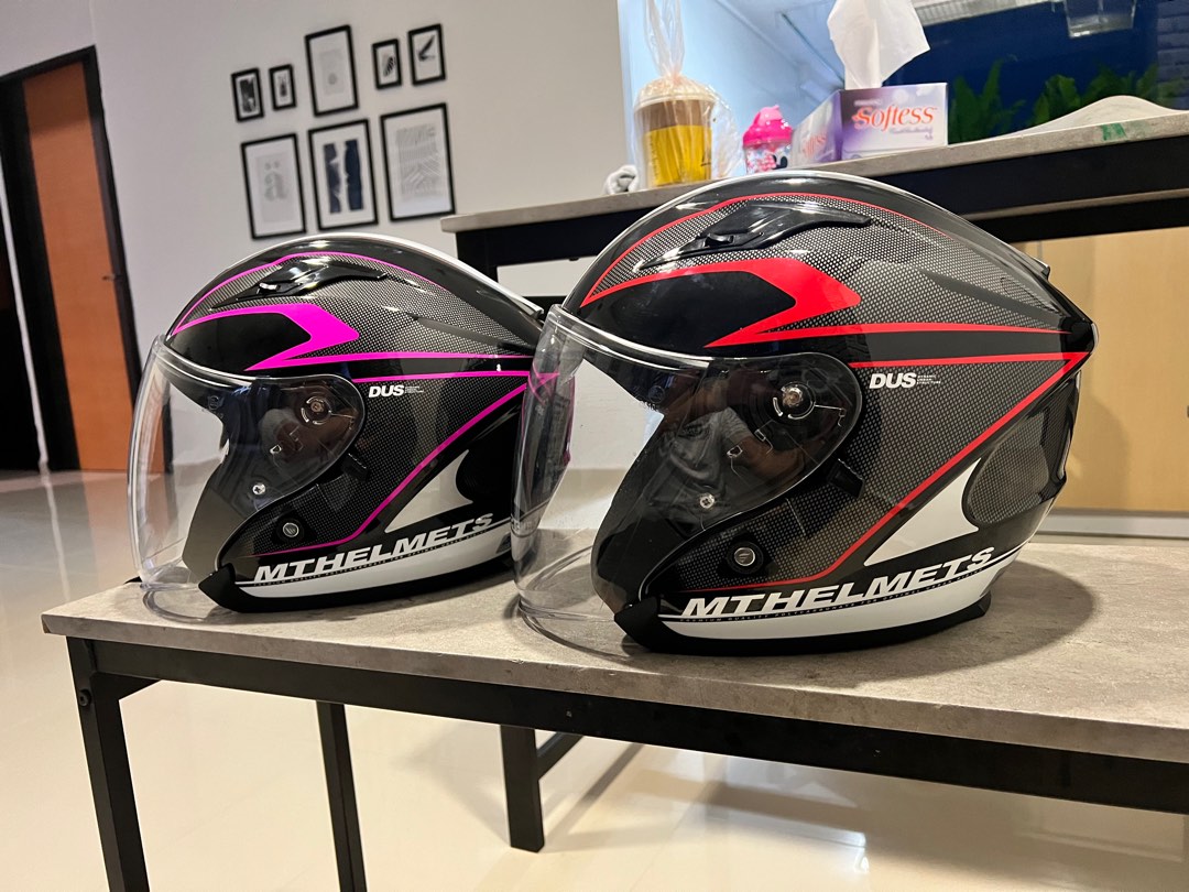 MT Helmets (PINK SOLD), Motorcycles, Motorcycle Apparel on Carousell