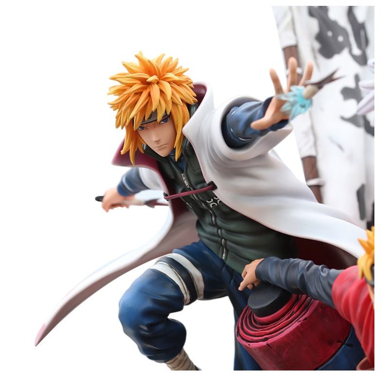 Naruto Shippuden GK Jiraiya Minato Namikaze Naruto Uzumaki Action Figure 40cm Oversize statue