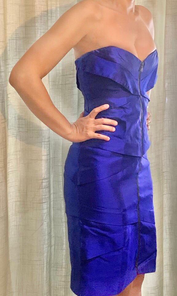 Nicole miller royal top blue dress