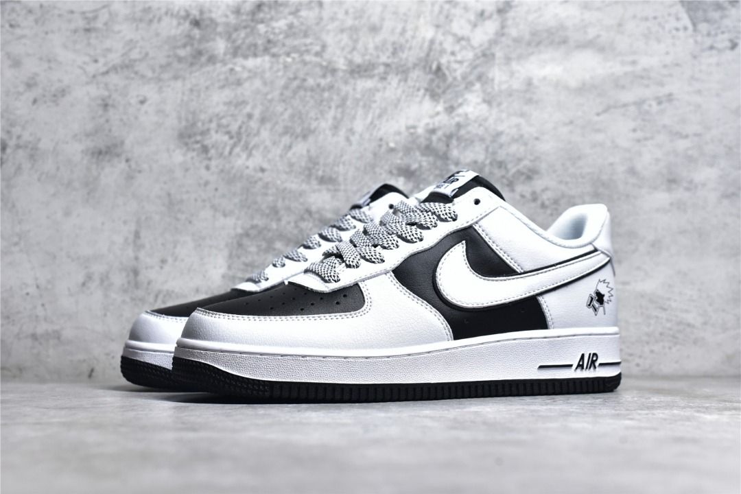 Air force 1 07 black white sale