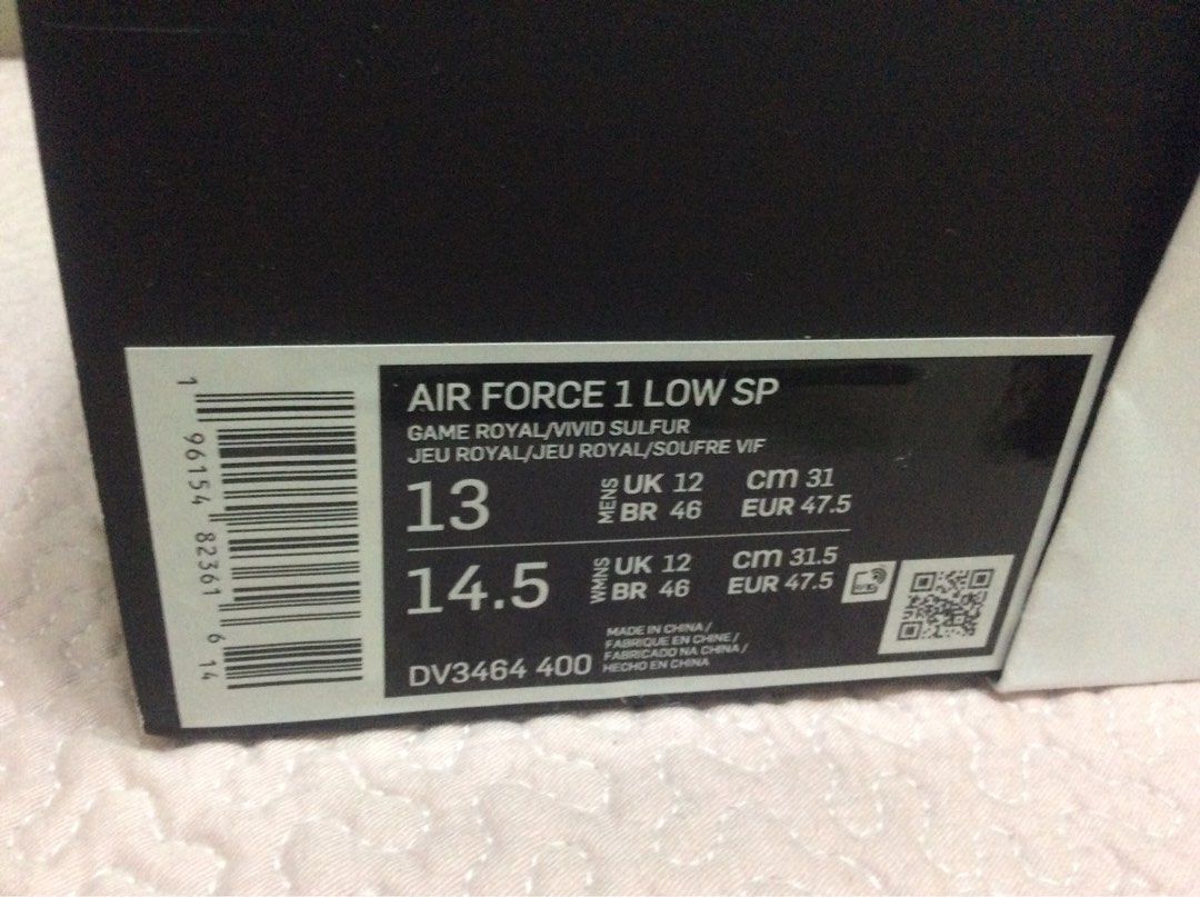 Nike Air Force One x Ambush sz 13 (Category: Sneakers) located in Mandaluyong City. Submitted by bong.will.do (Listing ID 1204674207, Image 2). Description: Selling bnds AF1 x Ambush sz 13 pair. Detailed pics available. Free shipping included. JRS if provincial. 11.3k if pick-up from my loc, Mandaluyong City. PM me.