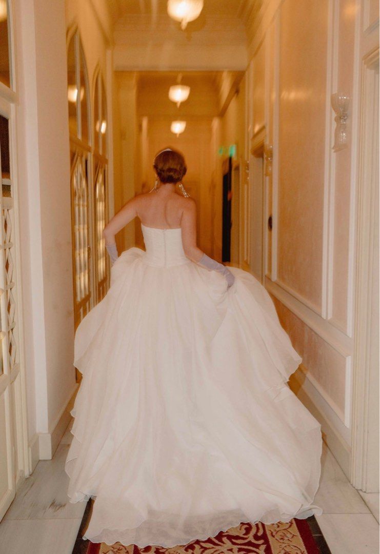 White by vera wang clearance textured organza wedding dress