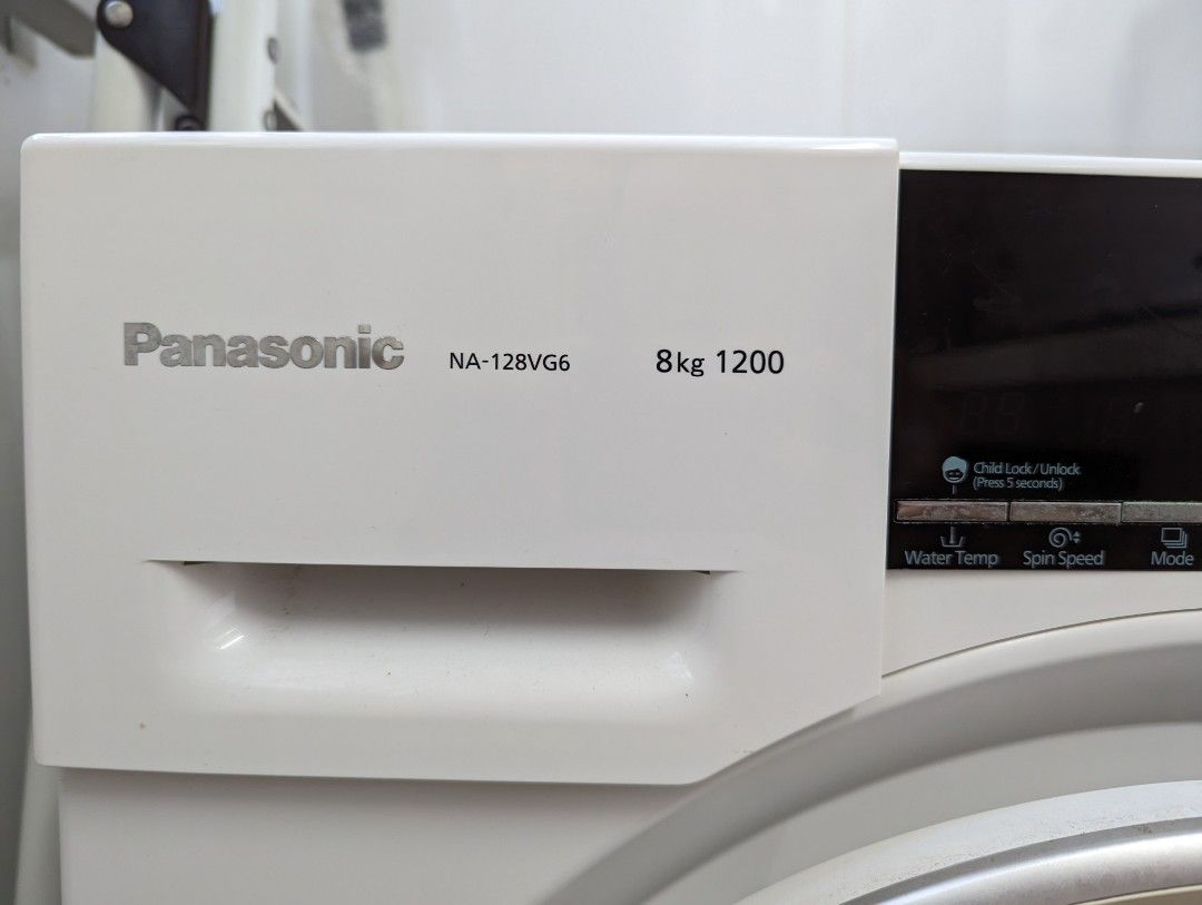 Panasonic 8kg front load washing machine NA128VG6, TV & Home