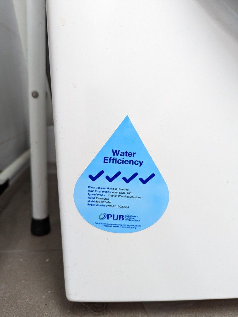 Panasonic 8kg front load washing machine NA128VG6, TV & Home