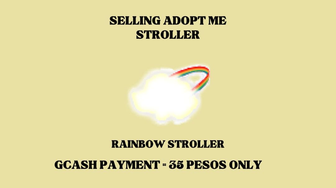 RAINBOW STROLLER ADOPT ME, Video Gaming, Gaming Accessories, InGame