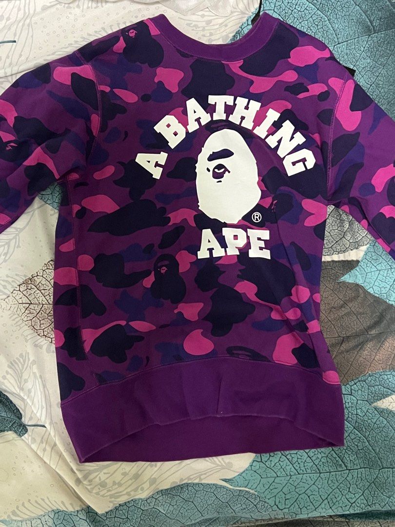 RARE Bape Purple camo sweater