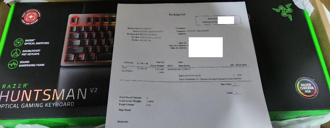 Razer Huntsman V2 - Optical Gaming Keyboard, Computers & Tech, Parts ...