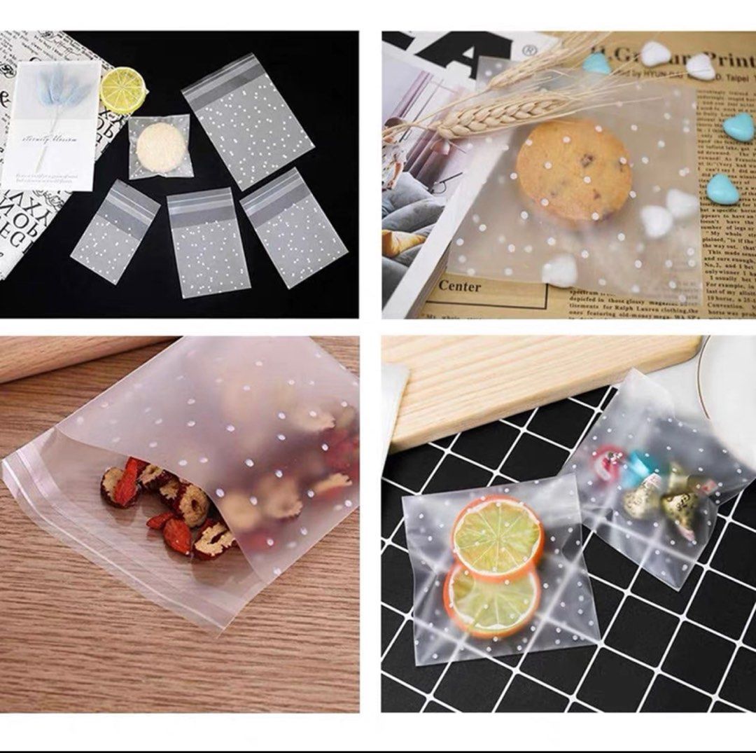 100pcs Self Adhesive Packaging Bags, Suitable For Food Cookies Packing For  Birthday, Wedding, Party