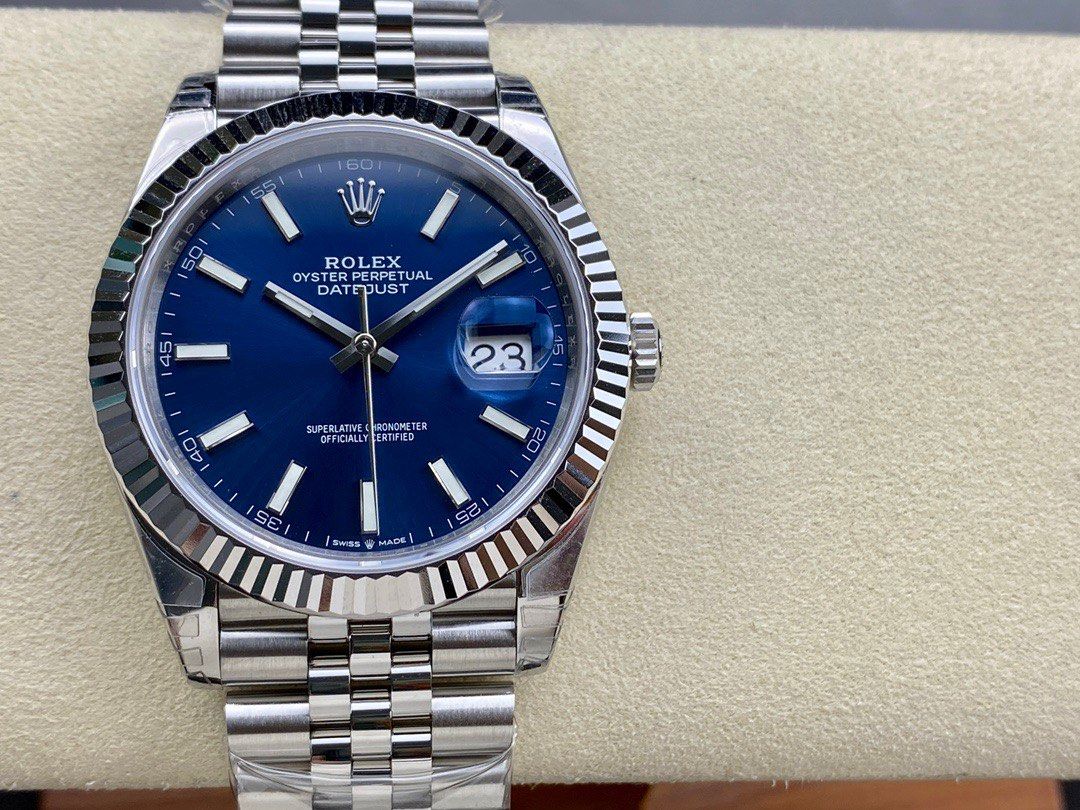 Rolex datejust blue dial jubilee bracelet store