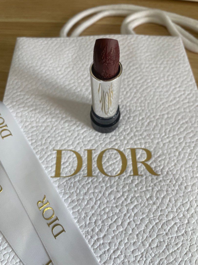 Rouge Dior 913 Matte Lipstick mini with paperbag and ribbon, Beauty