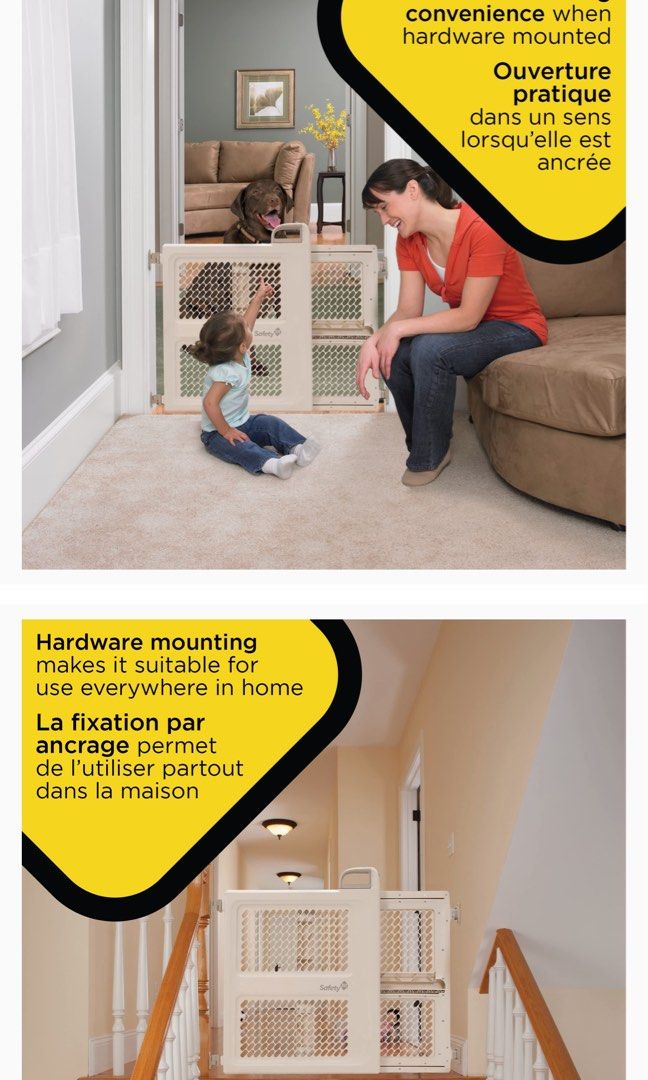 safety 1st Pressure Mount Lift, Lock and Swing Gate, Babies & Kids