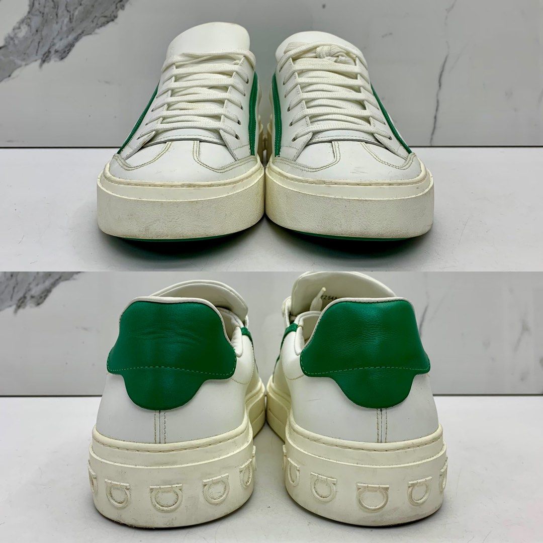 Salvatore ferragamo green shoes top