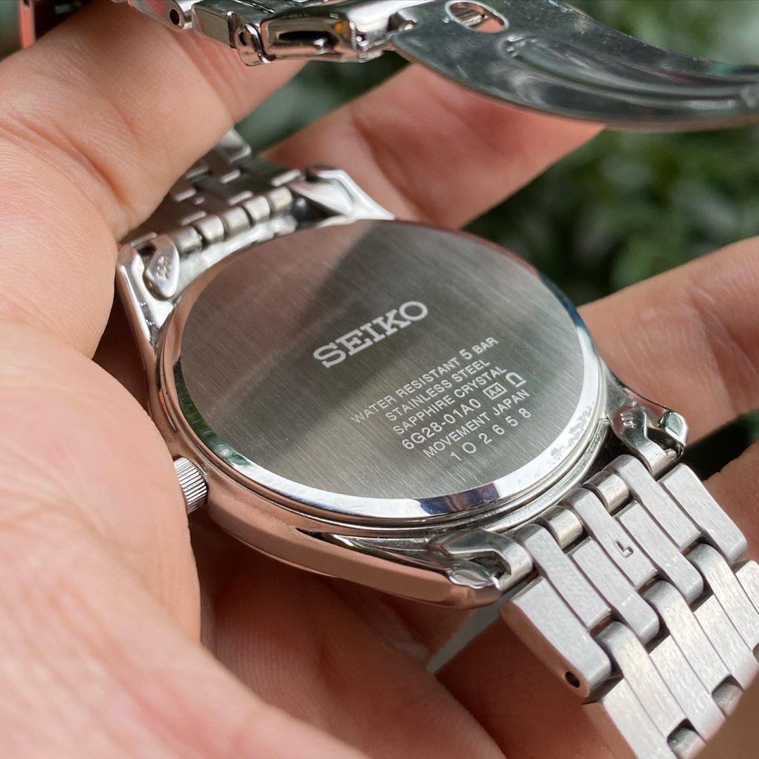 Seiko Correa 6G2801A0 Quartz Movement Dim. 40mm, Fesyen Pria, Jam