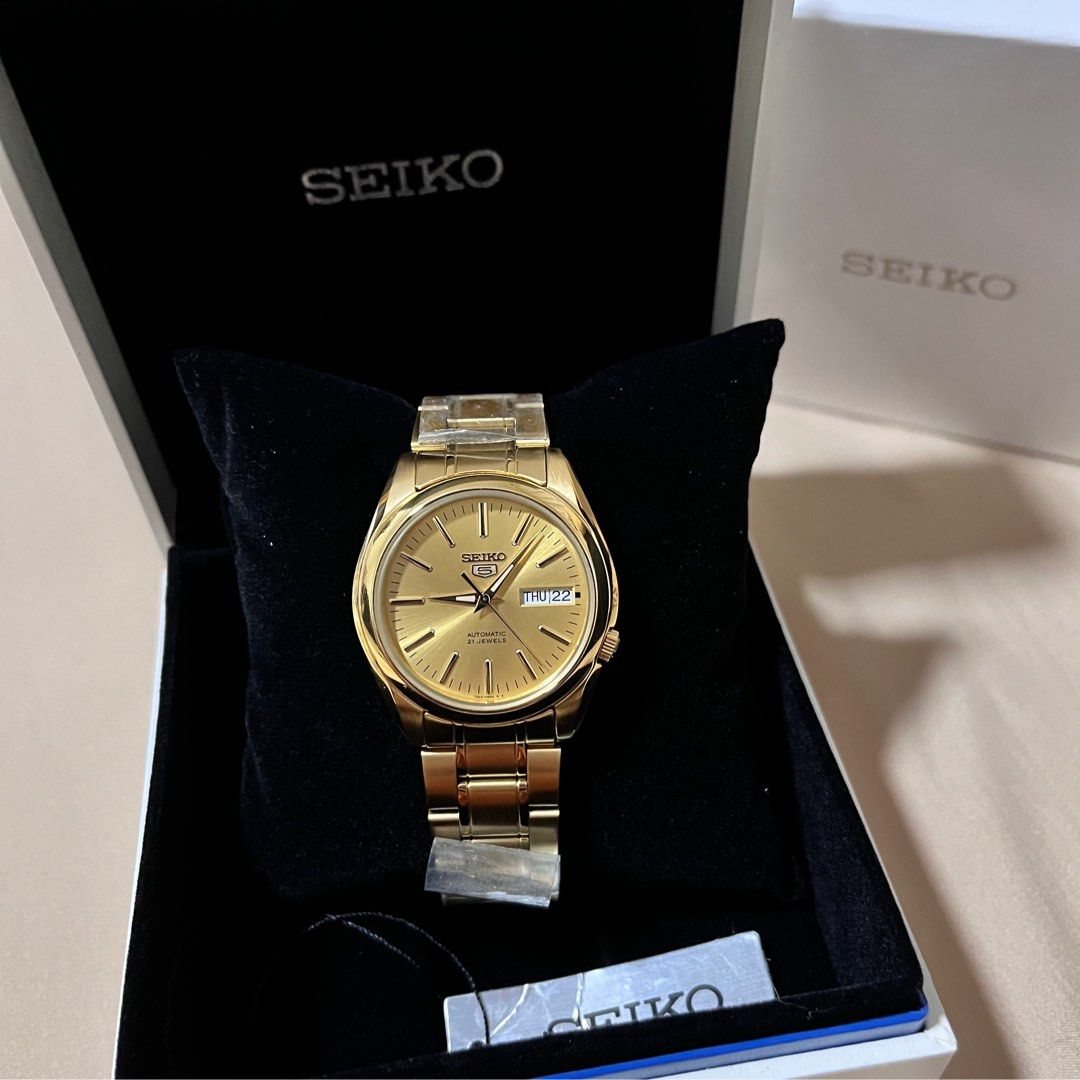 Seiko gold watch automatic, Luxury, Watches on Carousell