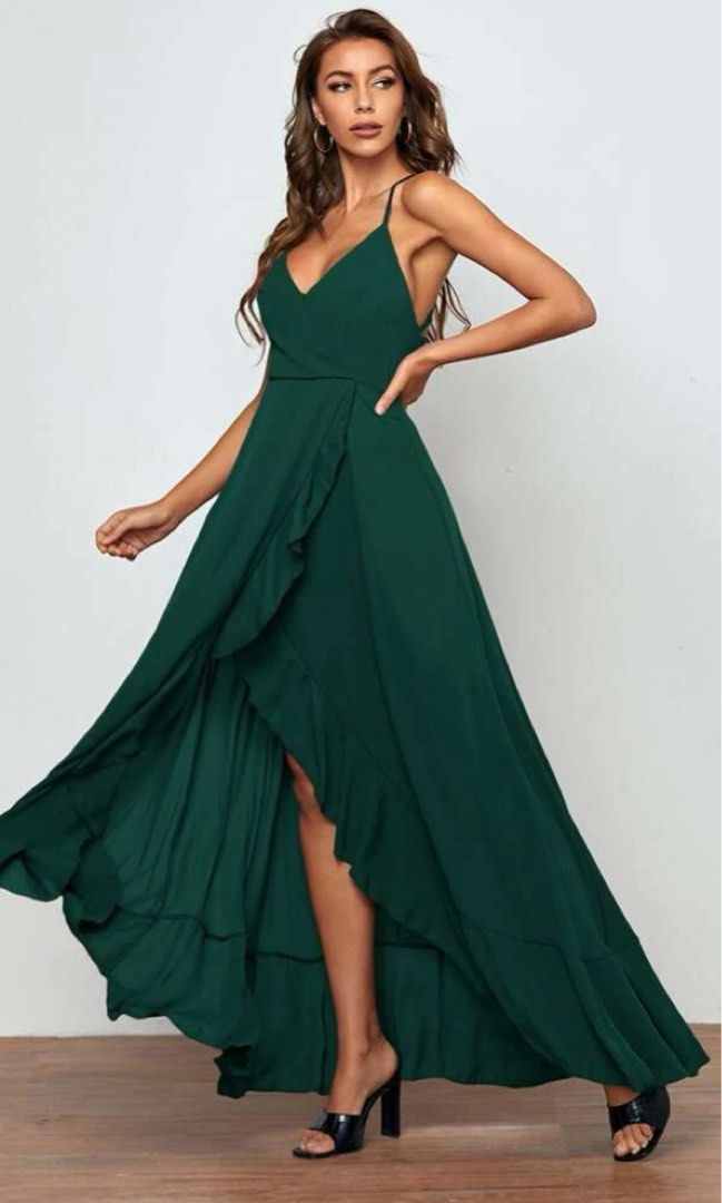 SHEIN Green Dress, Women's Fashion, Dresses & Sets, Dresses on Carousell