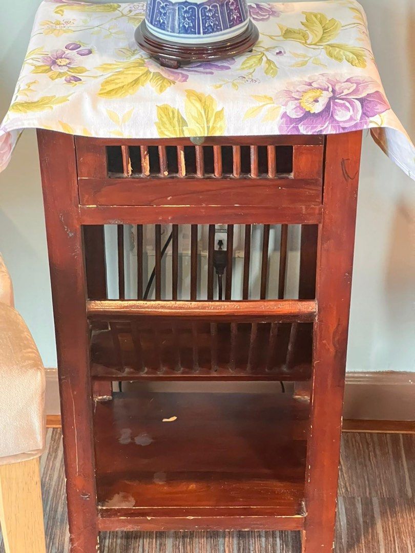 Side table kayu jati, Furniture & Home Living, Furniture, Tables & Sets