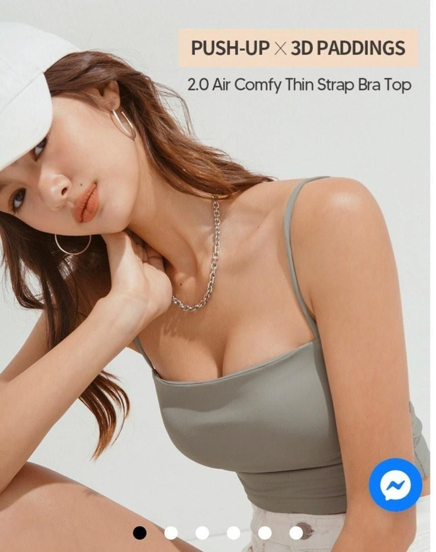 Air Cool 2.0】Zero Feel Comfortable Breast Side Scrunching Bra Top - AIR  SPACE