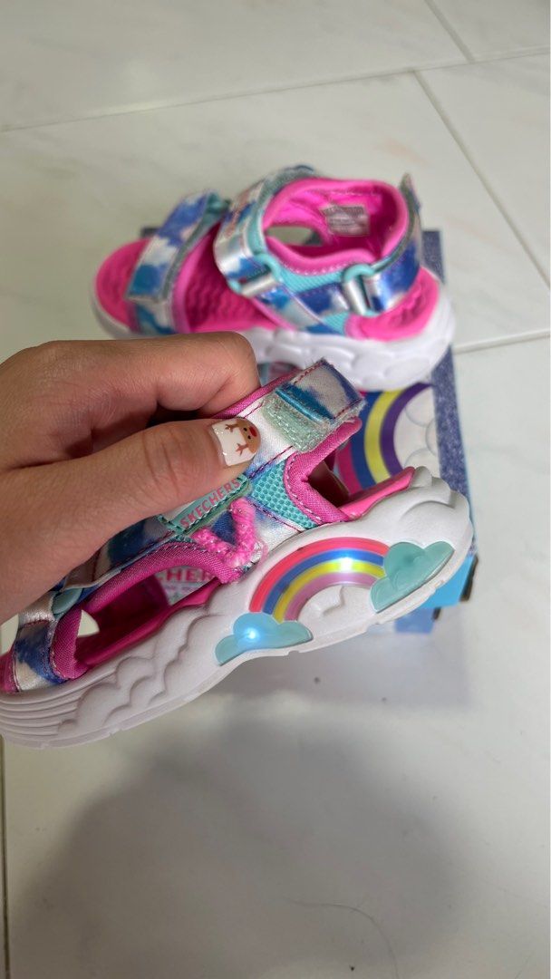 Skechers Rainbow Racer Lights Sandals Babies Kids Babies