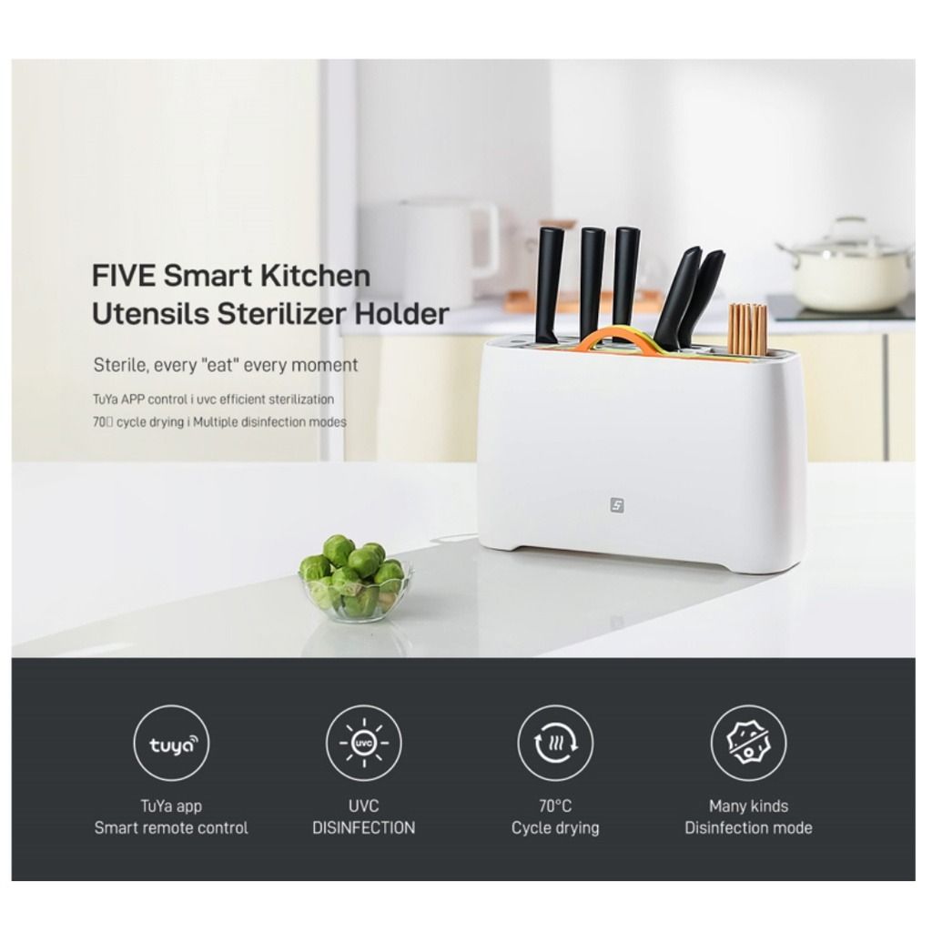 Smart Kitchen Utensils Holder UV Sterilization Knife Holder Come With ...