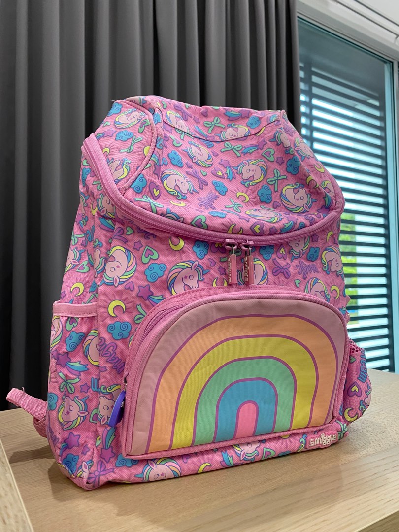 Smiggle hoodie backpack unicorn Babies Kids Babies Kids