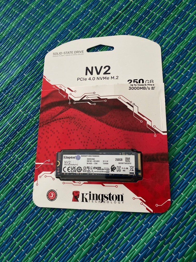 Kingston NV2 SSD ( PCIe gen4x4 NVMe M.2 ), Computers & Tech, Parts