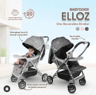Stroller Bayi Anak Murah Baby Does Elloz - Warna Grey