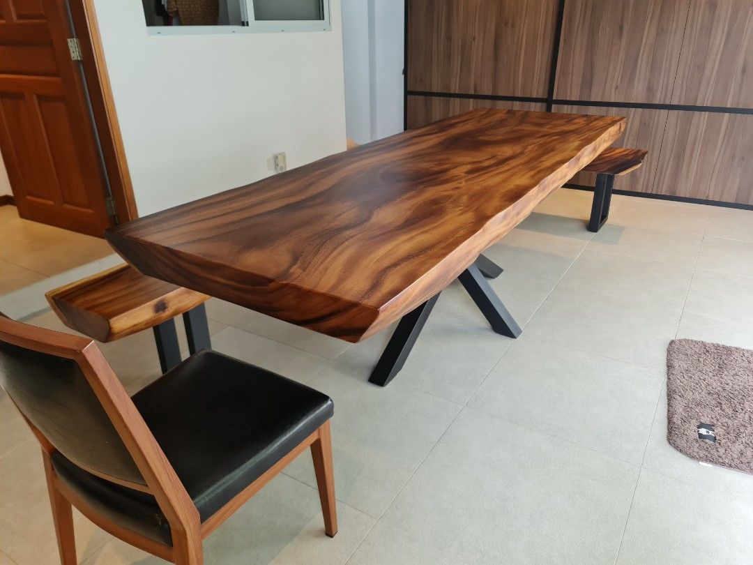 Suar wood table, Furniture & Home Living, Furniture, Tables & Sets on
