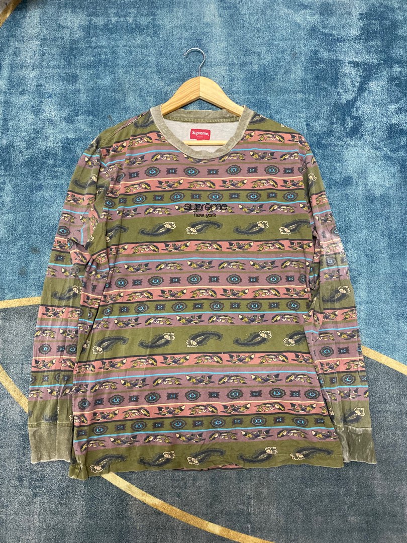 Supreme paisley long sleeve outlet
