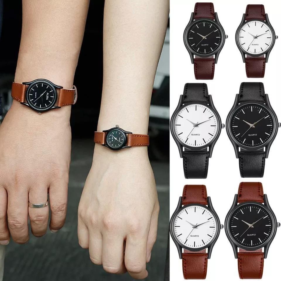 Tan Dark White Face Round Watch For Men Women FREE MAILING