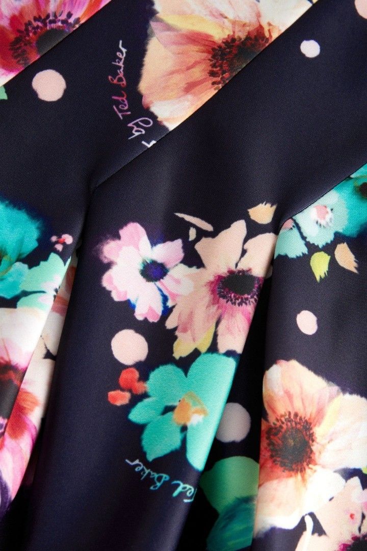 Ted baker navy blue floral dress store