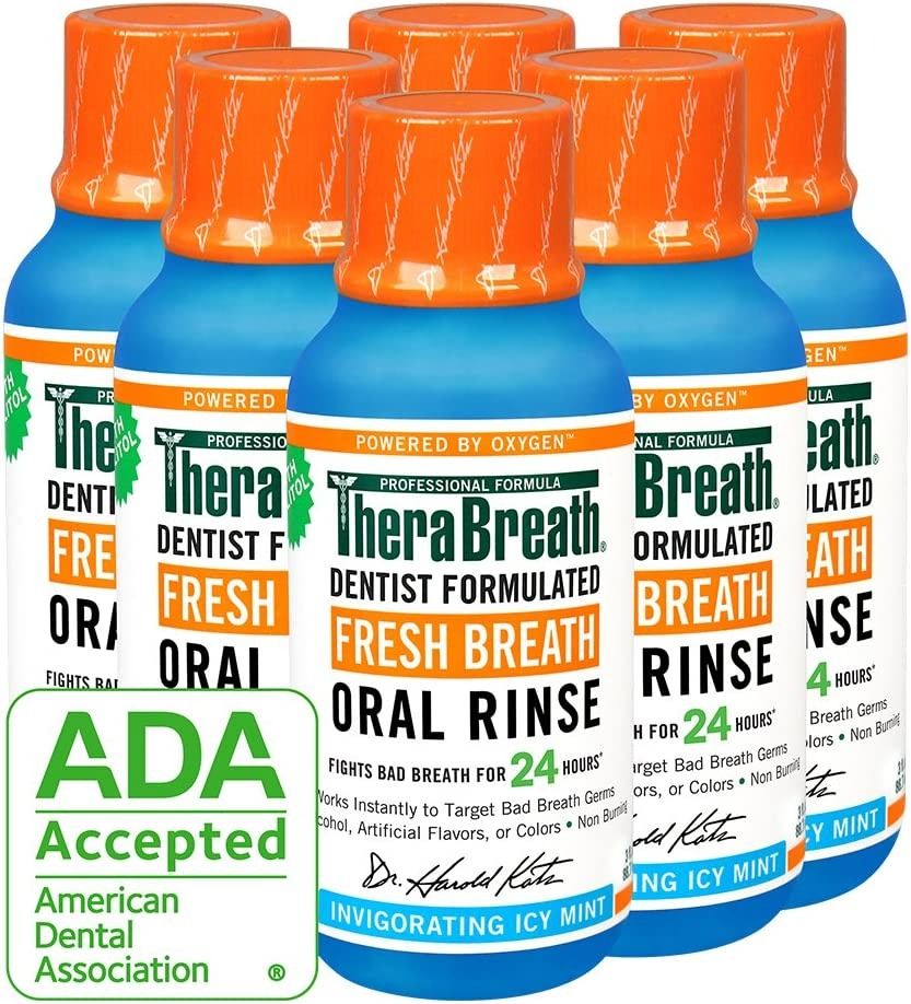 TheraBreath, Fresh Breath Oral Rinse, Invigorating Icy Mint, 3 fl oz