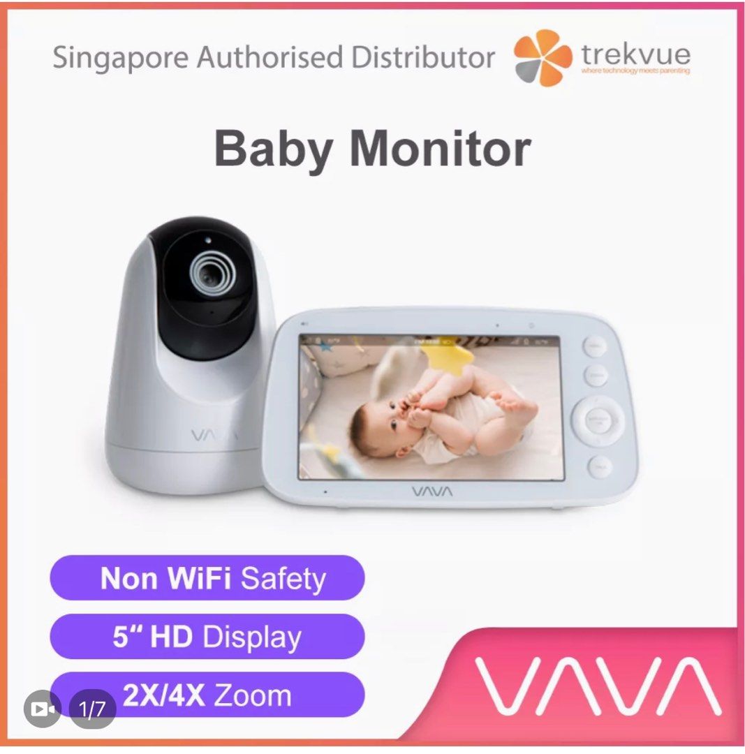 VAVA Baby Monitor, HD 720P 5” IPS Display Screen with Camera and Audio —  Trekvue